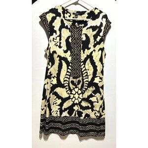 Alfani Women Large Sleeveless Dress Cream & Black